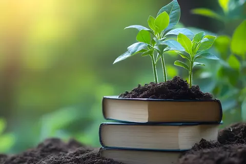 Bücher mit Pflanzen